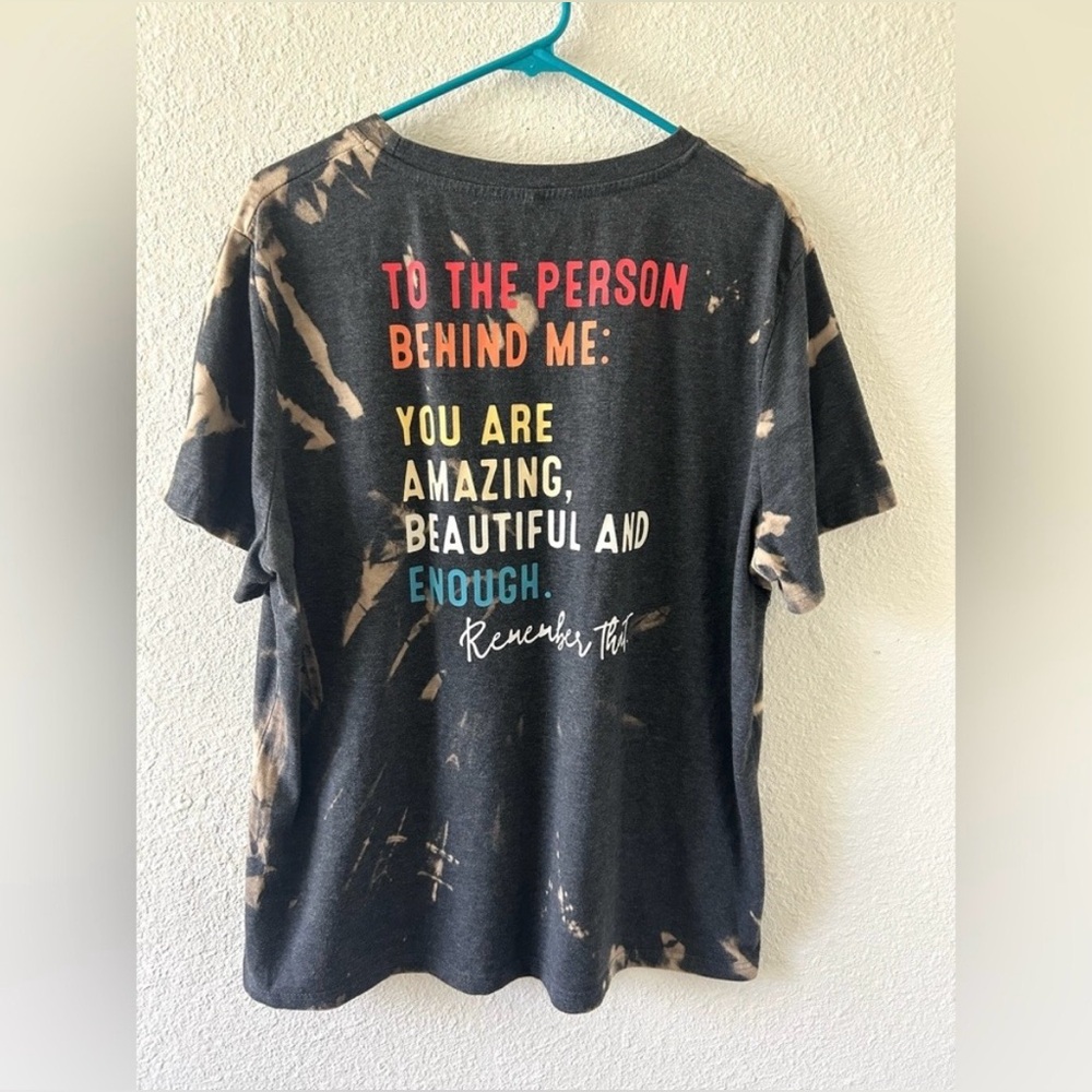 Bleach Dyed “You Matter” Graphic T-Shirt | Size 2XL | One of a Kind - Picture 6 of 9